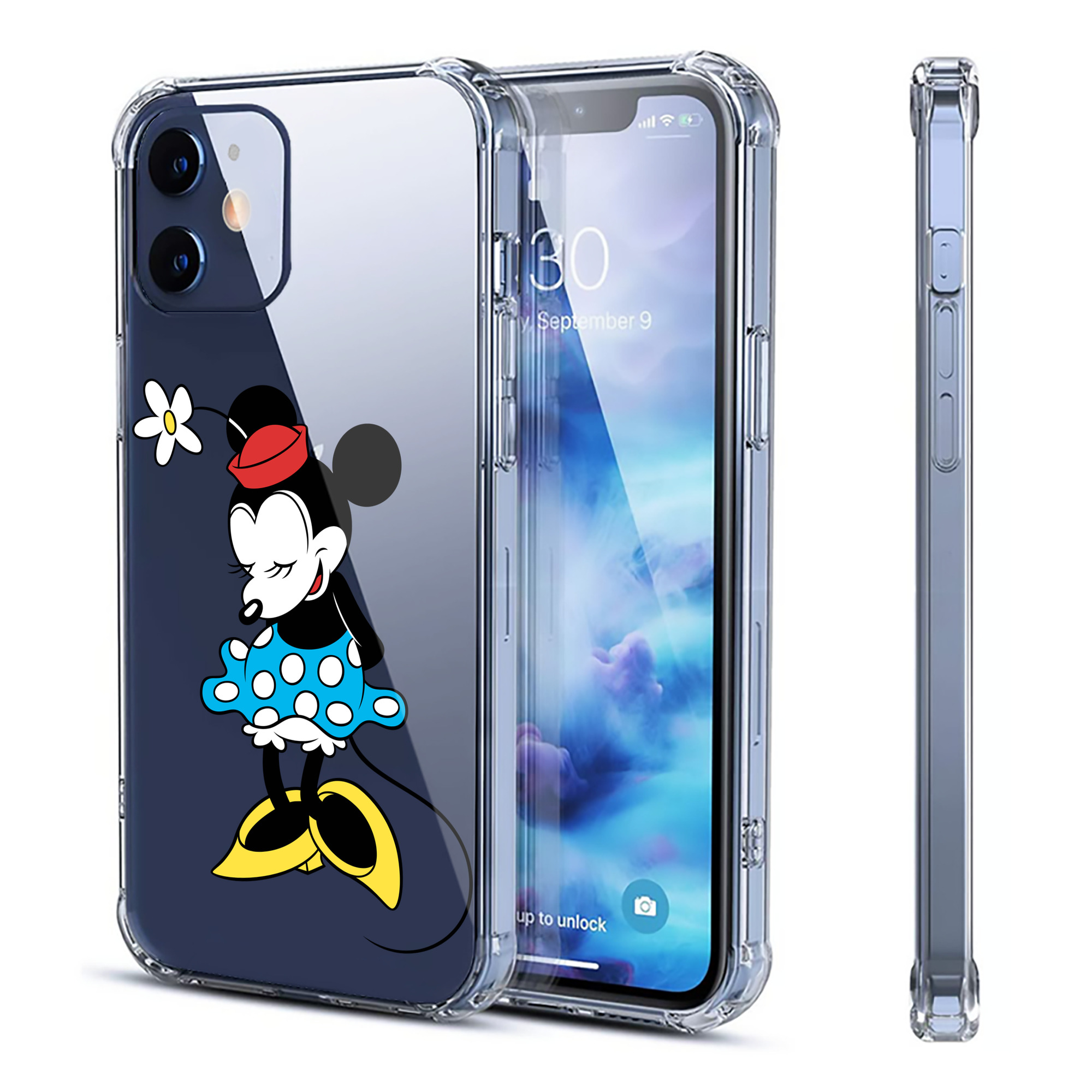 （画像用） ミッキーマウス Mickey Mouse 【iPhone 12シリーズ対応】透明スマホケース（クリアソフトケース）